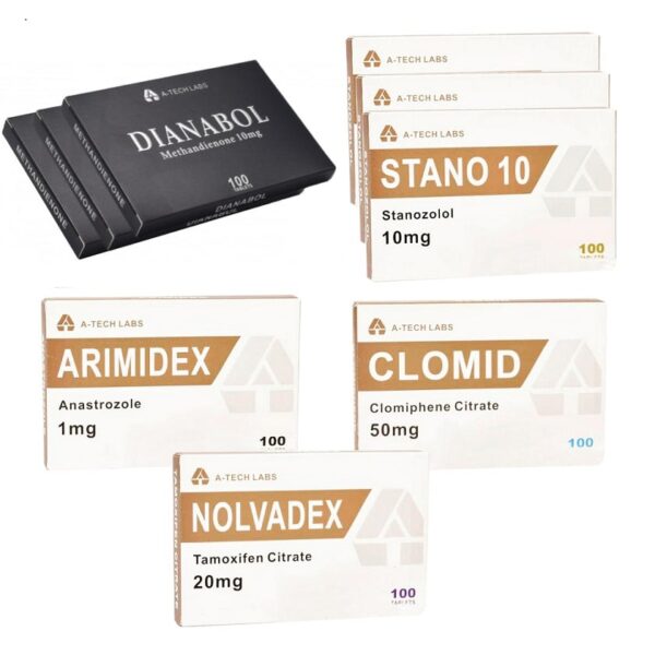 Pacote para Ganho de Massa Muscular Magra com Esteroides Orais Dianabol Winstrol 8 Semanas A Tech Labs 1