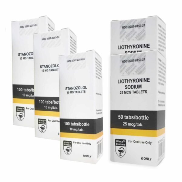 Hilma Stanozolol + T3 Cytomel Pacote Seco de Esteroides Orais (8 Semanas)