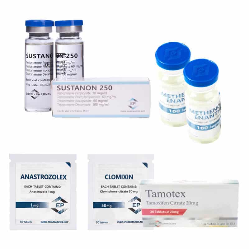Pacote para Ganho de Massa Magra (INJECT) SUSTANON + PRIMOBOLAN + PCT (8 semanas) Euro Pharmacies
