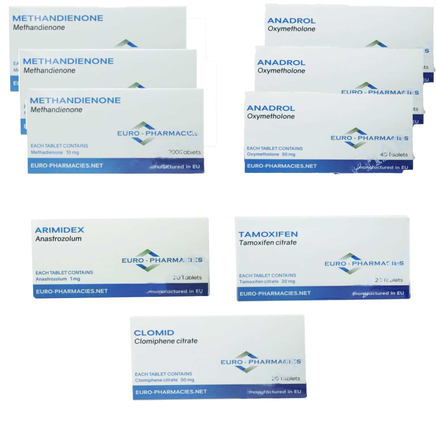 Pacote de esteroides orais Dianabol Anadrol Euro Pharmacies
