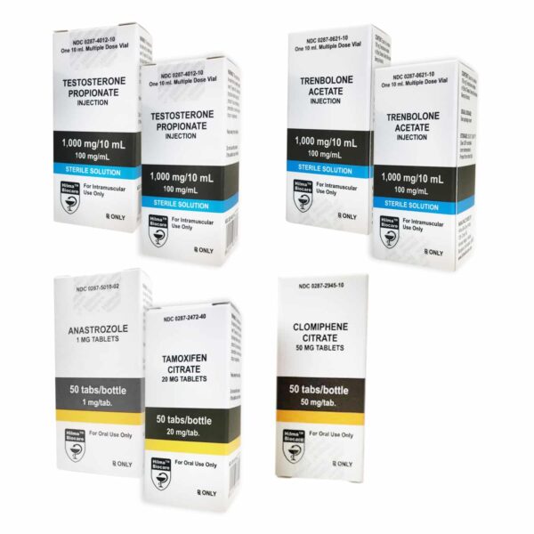 Kit Hilma para Ganho de Massa Muscular Magra: Propionato de Testosterona + Acetato de Trenborola + TPC (6 Semanas)