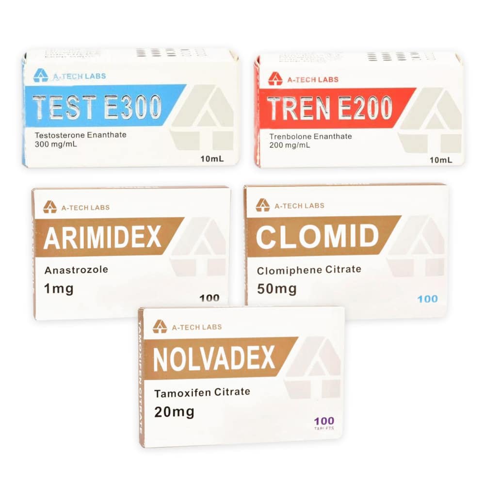 Pacote para ganho de massa seca: Enantato de Testosterona + Enantato de Trenbolona (10 semanas) - A Tech