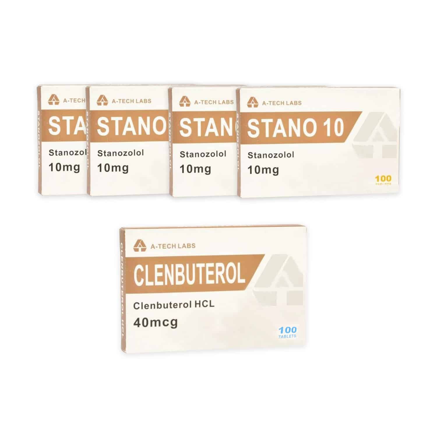 Tech Labs Winstrol + Clenbuterol - Kit de 10 semanas de tratamento com esteroides orais (embalagem seca)