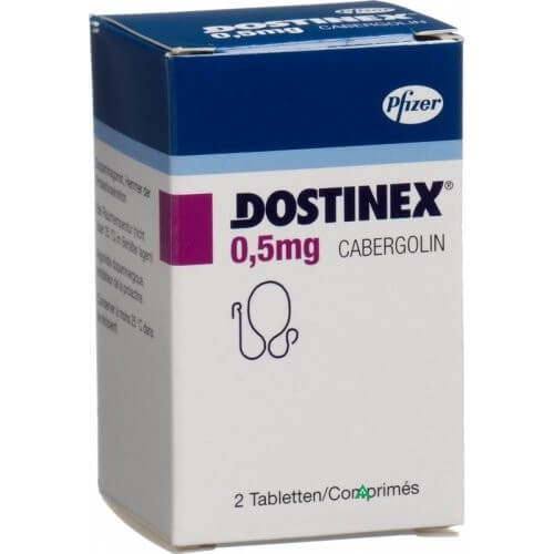 comprimidos de dostinex 0,5 mg cabergolina pfizer 2 comprimidos