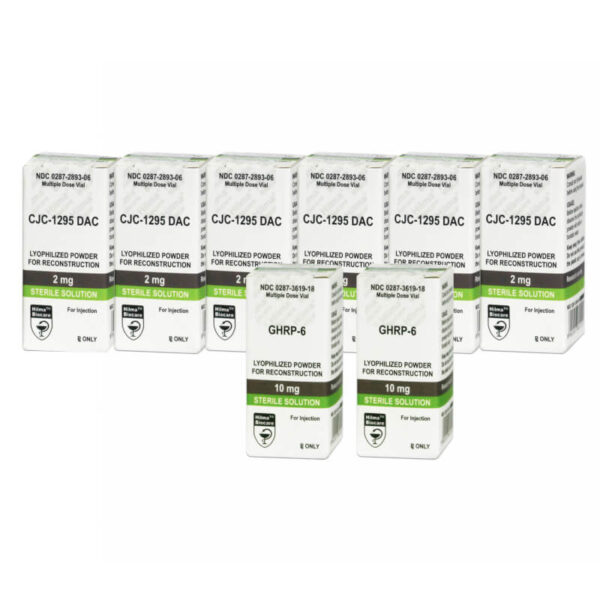 Pacote de peptídeos para ganho de massa intermediário GHRP 6 CJC 1295 DAC Hilma Biocare (12 semanas)