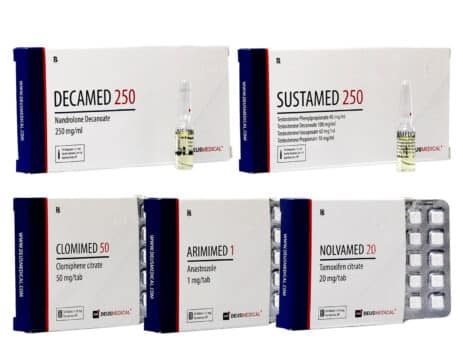 2 Pacotes Clássicos para Ganho de Massa Muscular - 8 semanas de Sustanon, Deca Durabolin, Proteção para TPC (Terapia Pós-Ciclo) - Deus Medical 463×348