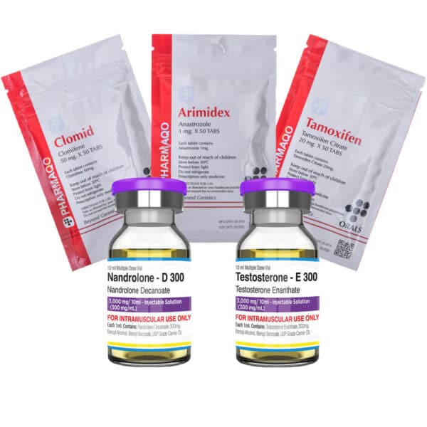 Pacote com 5 comprimidos de Enantato de Deca para ganho de massa (Injetável) 250 mg, duração de 8 semanas, da Pharmaqo Labs (600 x 600 mg).