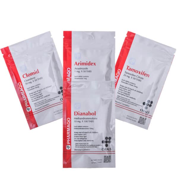 7 comprimidos para ganho de massa, via oral, para uso durante 4 semanas, com Dianabol Protection PCT, da Pharmaqo Labs, 600x600 mg.