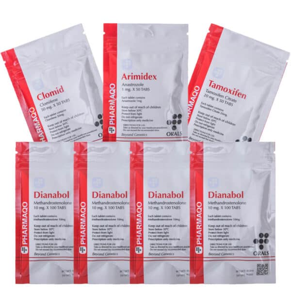 8 comprimidos de DIANABOL PCT para ganho de massa avançado (8 semanas) da Pharmaqo Labs (600x600 mg)