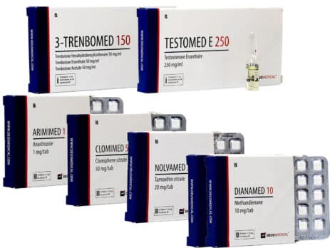 Pacote para ganho de massa seca, injeção oral de dianabol, testosterona, etritrifeniltetraciclina, 10 semanas, Deus Medical 463×348