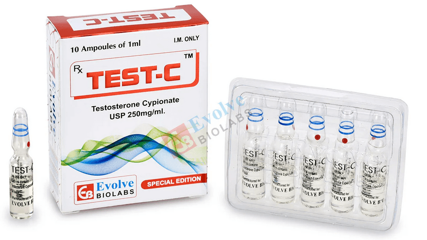 Cipionato de Testosterona 250mg/ml (10 ampolas de 1ml) - Evolve Biolabs