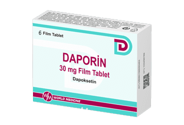 Daporin 30 mg 6 comprimidos revestidos por película Cloridrato de dapoxetina World Medicine