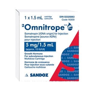Somatropina Omnitrope 15 UI 5 mg 1,5 ml Cartucho Sandoz