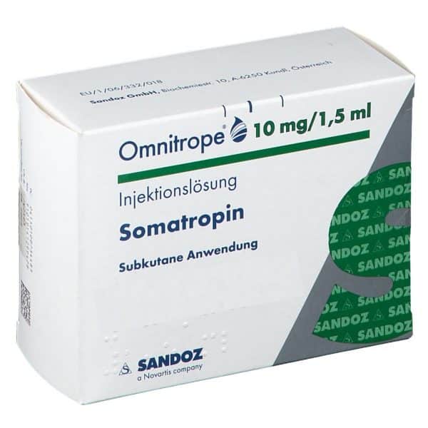 Somatropina Omnitrope 30 UI 10 mg 1,5 ml Cartucho. Sandoz