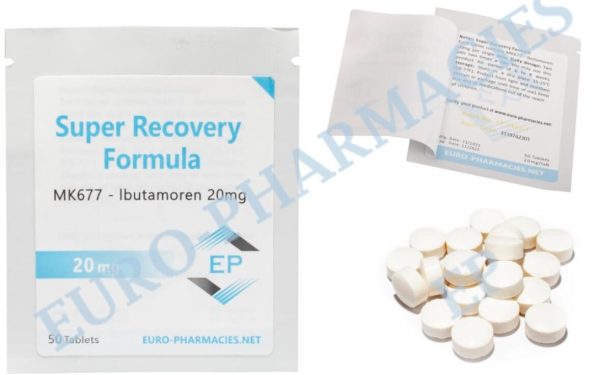 Super recuperação (Ibutamoren MK677) 20mg comprimido 50 comprimidos Euro Pharmacies UE