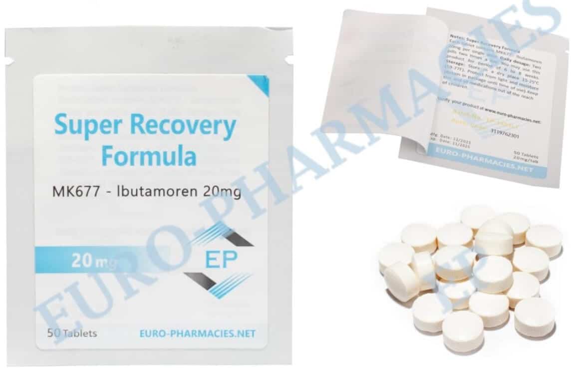 Super recuperação (Ibutamoren MK677) 20mg comprimido 50 comprimidos Euro Pharmacies UE