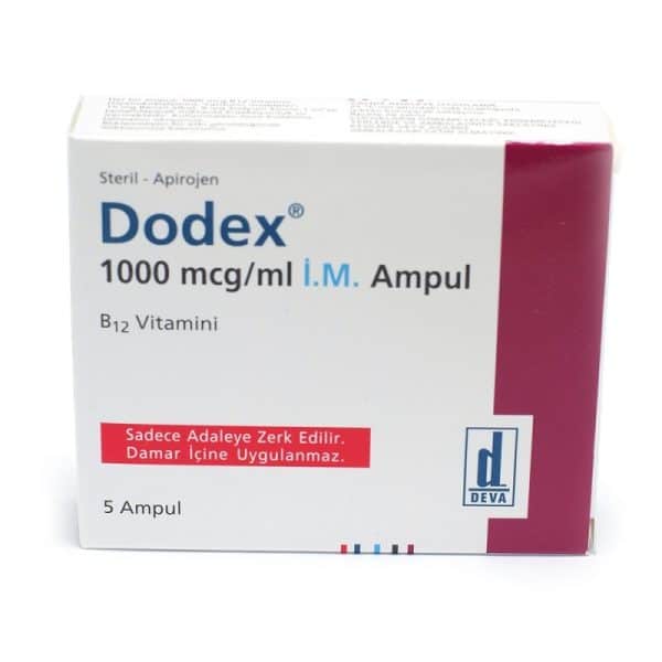 Vitamina B12 Dodex B12 1000 mcg/ml x 5 ampolas Deva