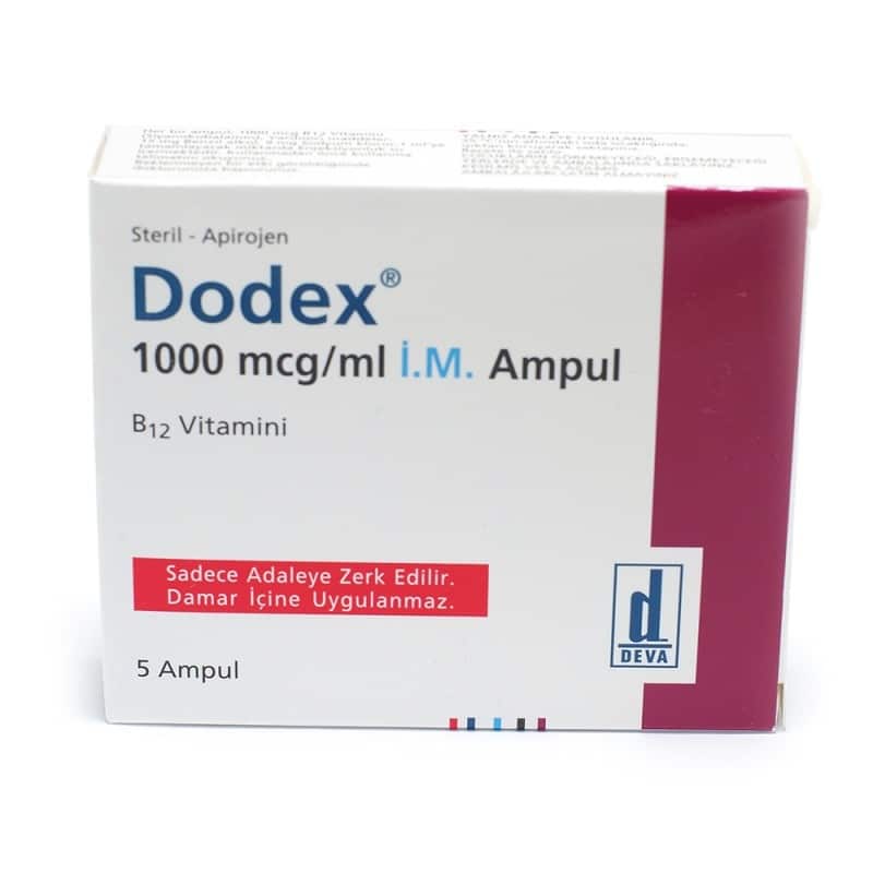Vitamina B12 Dodex B12 1000 mcg/ml x 5 ampolas Deva