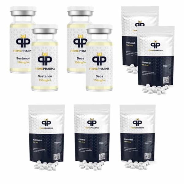 2GETMASS Kit para Ganho de Massa Muscular (Sustanon, Deca, Durabolin, Dianabol) PRIME PHARMA