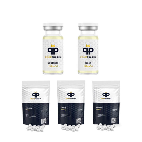 Pacote para Ganho de Massa Nível I (Injetável) SUSTANON 250 + DECA DURABOLIN 250 (8 semanas) PRIME PHARMA