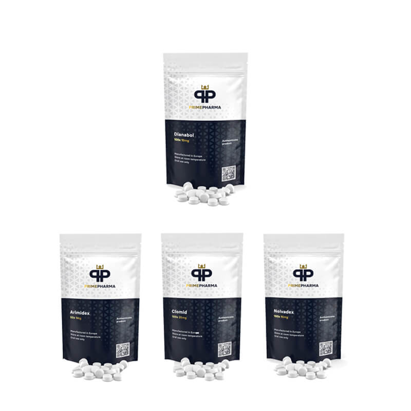 Pacote para Ganho de Massa Muscular (Oral) Dianabol + Proteção + TPC (4 semanas) Prime Pharma