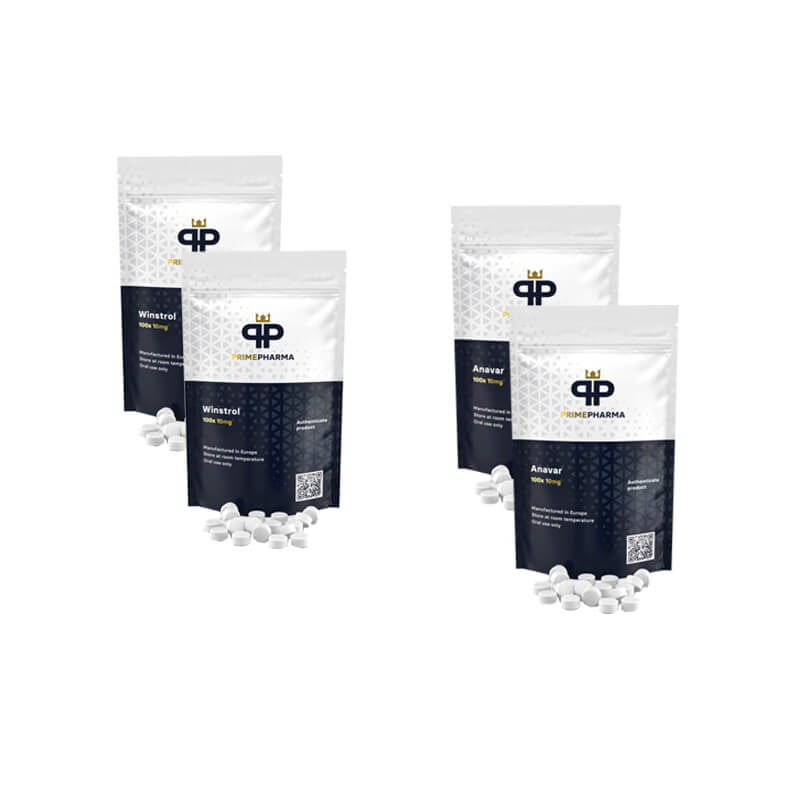 Pacote para Ganho de Massa Magra: Anavar + Winstrol (esteroides orais) (6 semanas) PRIME PHARMA