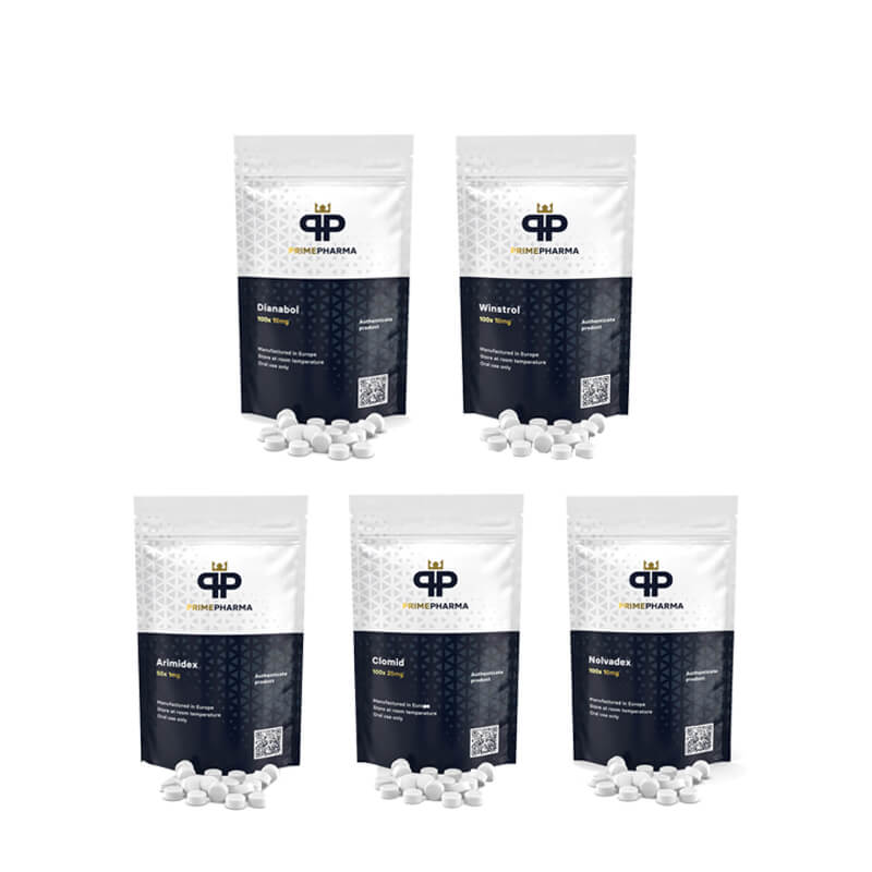 Pacote para Ganho de Massa Magra: Esteroides Orais Dianabol + Winstrol (4 semanas) PRIME PHARMA
