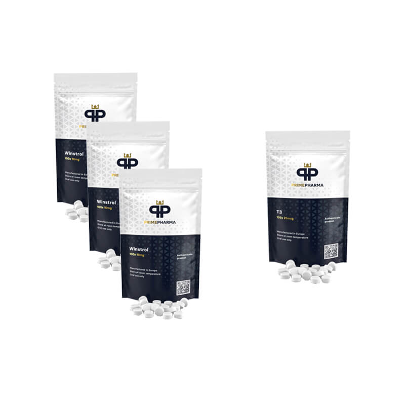 Stanozolol + T3 Cytomel Dry Pack, esteroides orais (8 semanas) PRIME PHARMA