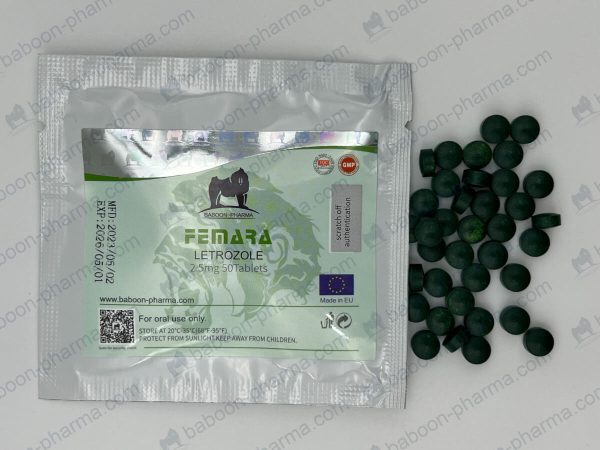 Comprimidos orais de Femara 2,5 mg da Baboon Pharma.