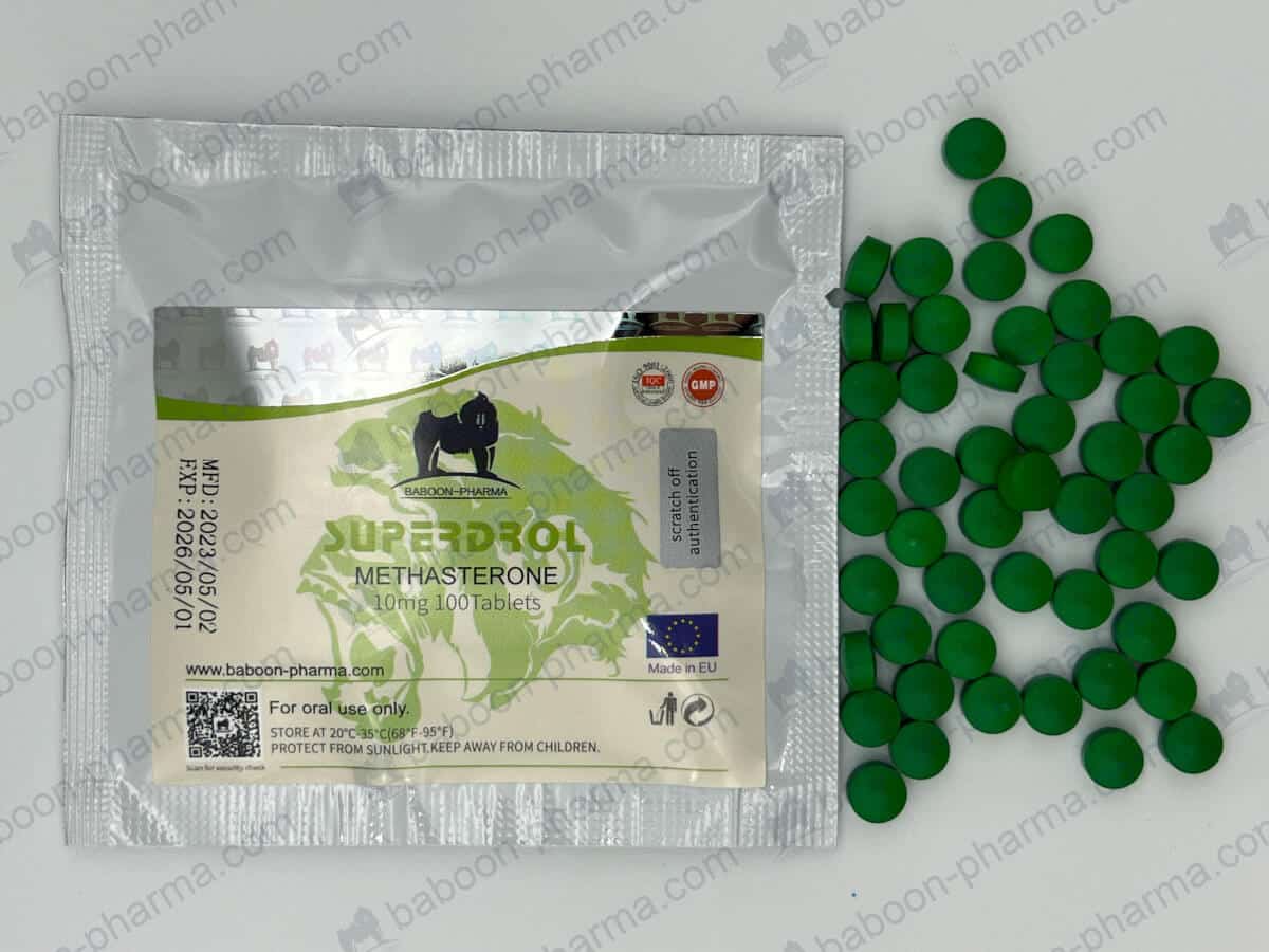 Comprimidos orais Baboon Pharma Superdrol 10 1
