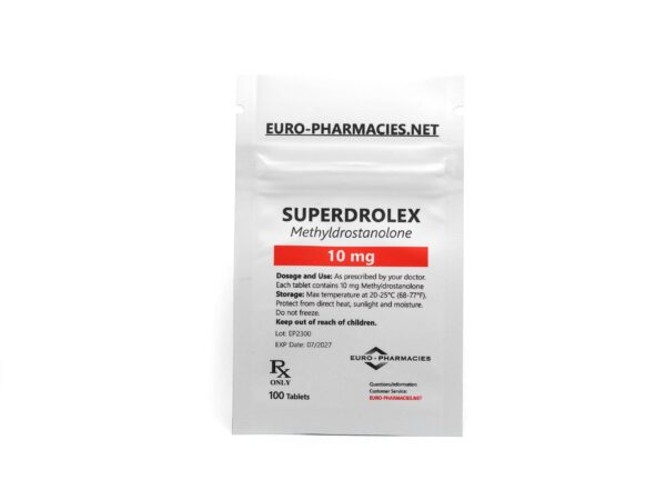 Europharmacies oferece Superdrolex (Metildrostanolona) em embalagem individual.