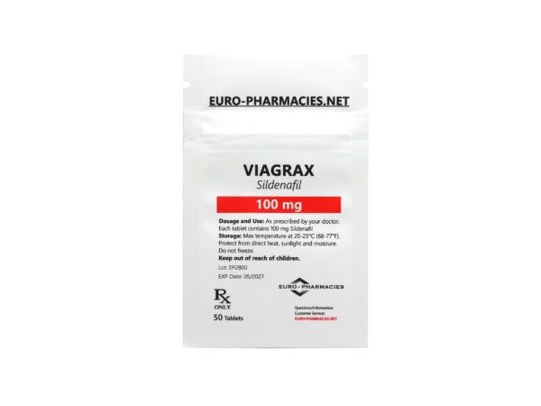 Europharmacies oferece Viagra (Sildenafil) em embalagens individuais.
