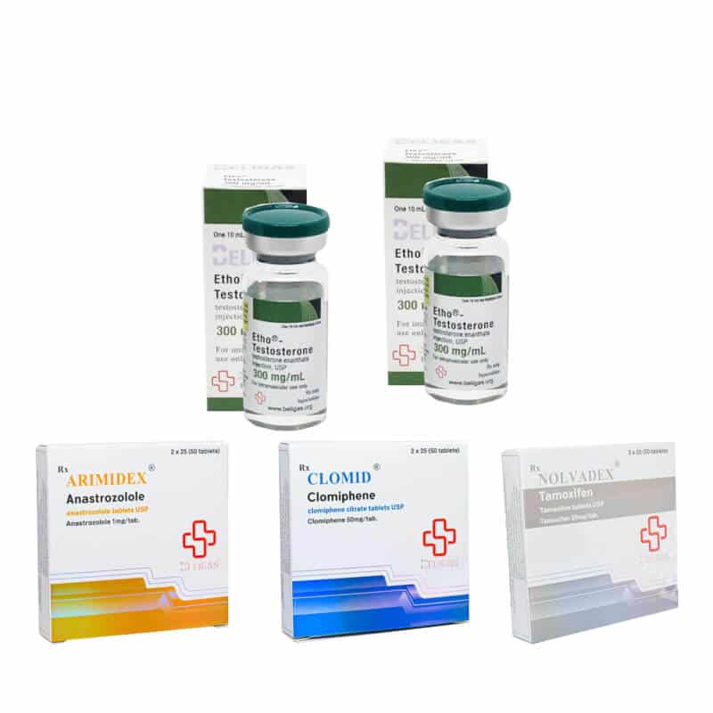 Kit para ganho de massa muscular - 8 semanas - Enantato de testosterona - Beligas World