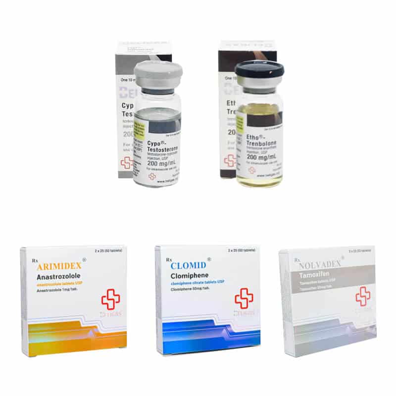 Pacote para Ganho de Massa Muscular Magra: Cipionato de Testosterona + Enantato de Trenbolona (10 semanas) Beligas Pharmaceuticals International