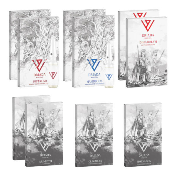 Pacote Avançado para Ganho de Massa Muscular DRIADA MEDICAL Sustanon Deca Dianabol 8 semanas