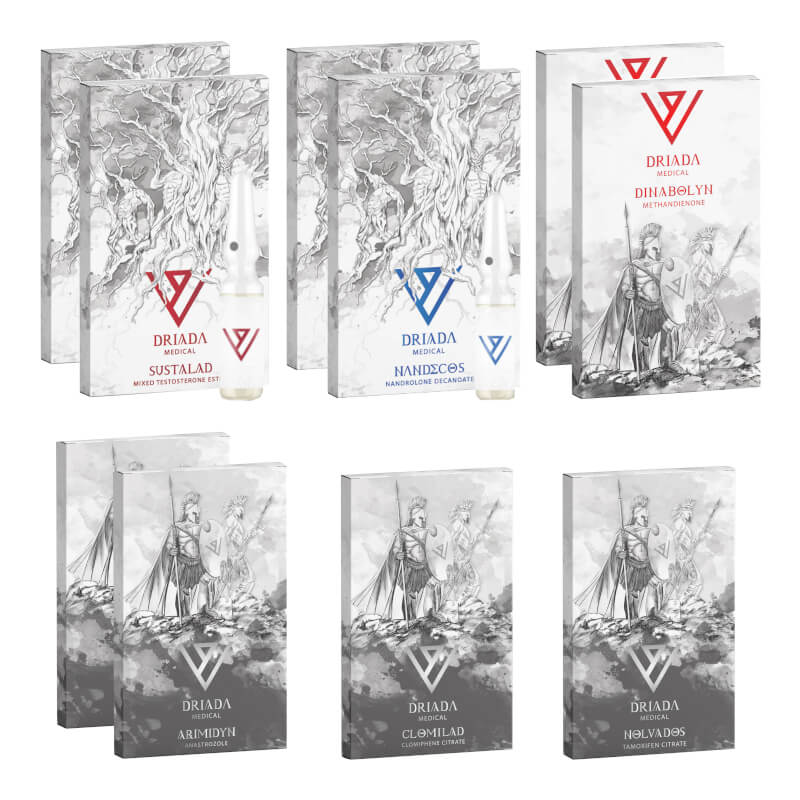 Pacote Avançado para Ganho de Massa Muscular DRIADA MEDICAL Sustanon Deca Dianabol 8 semanas