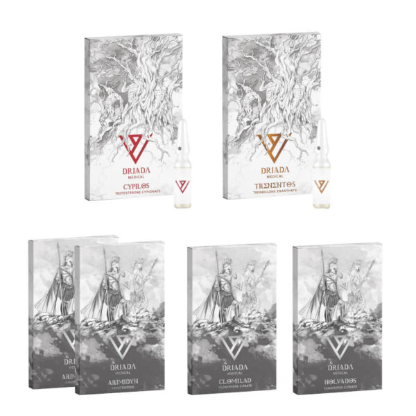 Kit para Ganho de Massa Muscular Seca com Cipionato de Testosterona e Enantato de Trenbolona (10 Semanas) - DRIADA MEDICAL