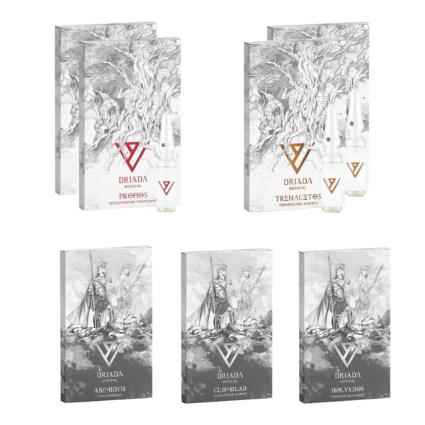 DRIADA MEDICAL Pacote para Ganho de Massa Magra: Propionato de Testosterona, Acetato de Trenbolona (6 Semanas)