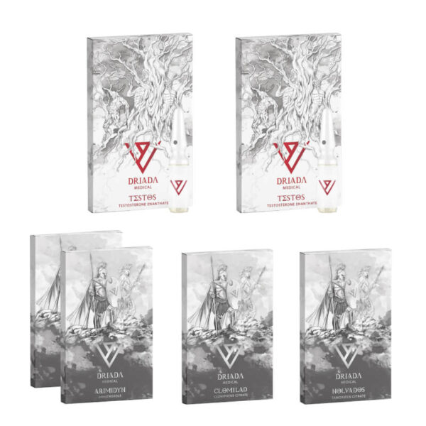 Kit para Ganho de Massa Muscular (8 semanas) Enantato de Testosterona + Proteção + TPC DRIADA MEDICAL