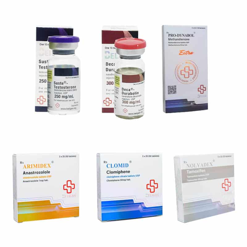Pacote para Ganho de Massa Muscular (INJETÁVEL) SUSTANON + DECA + DIANABOL (8 semanas) Beligas Pharmaceuticals International