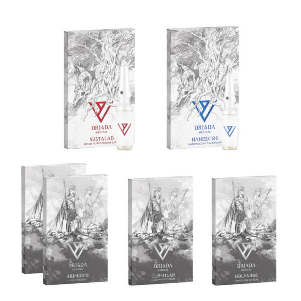 Pacote para ganho de massa Nível I Injeção Sustanon Deca PCT 8 semanas Driada