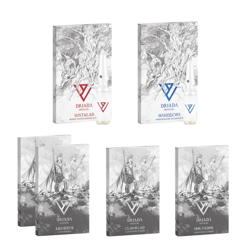 Pacote para ganho de massa Nível I Injeção Sustanon Deca PCT 8 semanas Driada