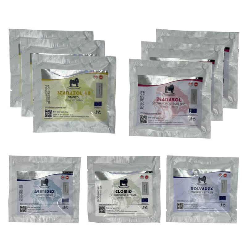 Kit para ganho de massa muscular magra: Esteroides orais Dianabol e Winstrol, 8 semanas, Baboon Pharma