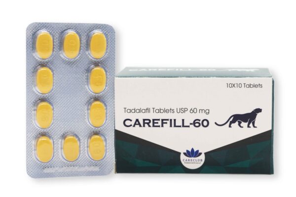 Carefill 60mg Tadalafil 100 comprimidos Farmácia UE