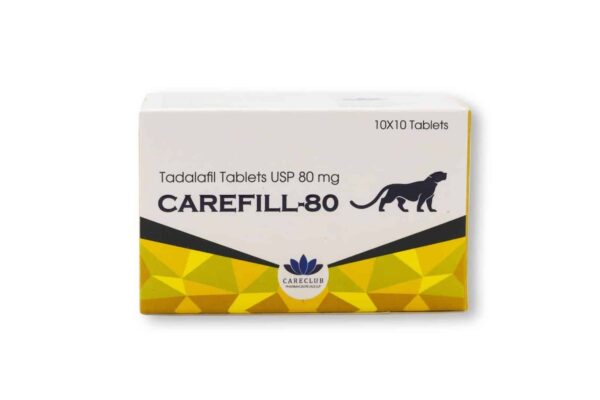 Carefill 80mg Tadalafil 100 comprimidos Farmácia UE