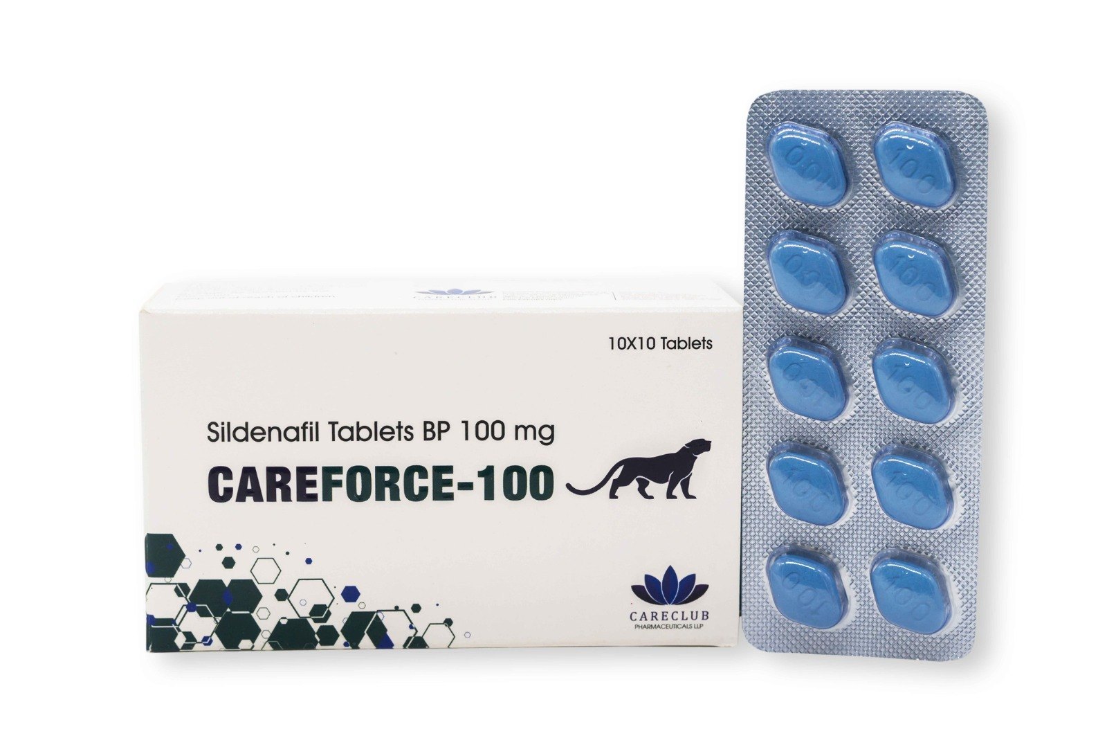 Careforce 100mg Citrato de Sildenafila BP 100 comprimidos Farmácia UE
