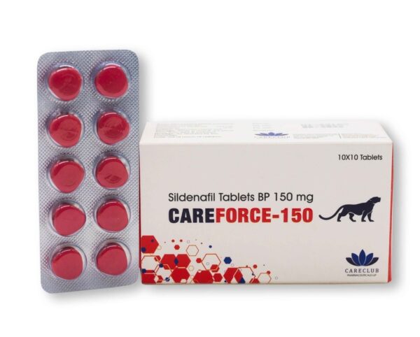 Careforce 150mg Sildenafil BP 100 comprimidos Farmácia UE