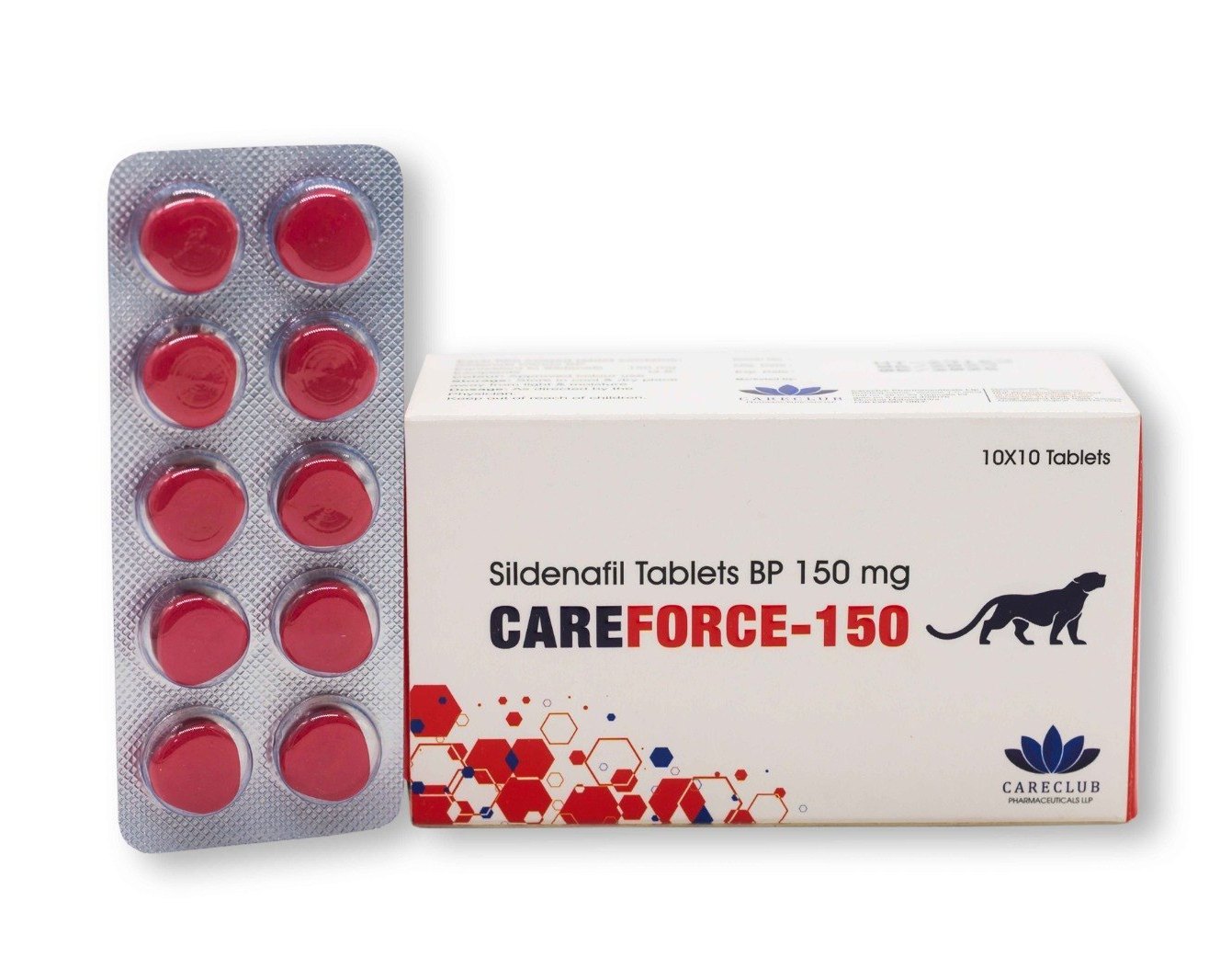 Careforce 150mg Sildenafil BP 100 comprimidos Farmácia UE
