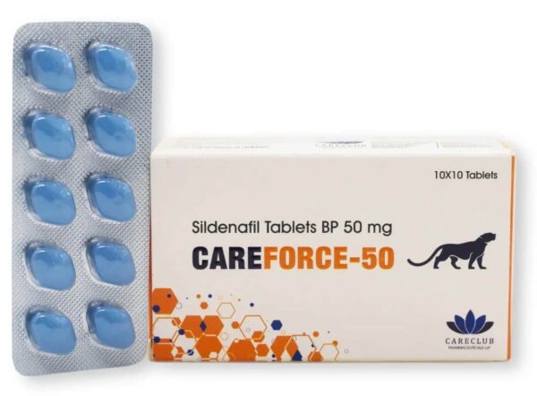 Careforce 50mg Sildenafil BP 100 comprimidos Farmácia UE