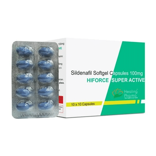 Careforce Super Active Sildenafil Cápsulas de Gel Vegetal 100 comprimidos Farmácia UE
